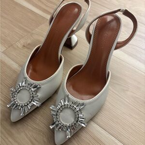 Brand new elegant white shoes bridal fancy wedding guest classy